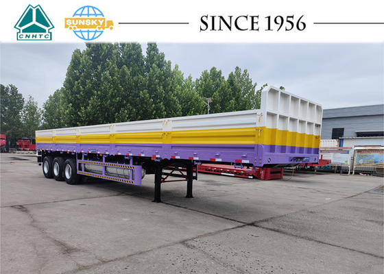 New Style 3 Axle 40ft Dropside Flatbed Trailer Exported To Tanzania