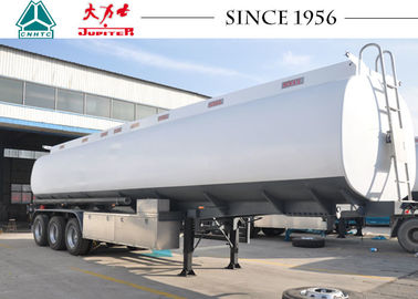Fuel Oil Tank Trailer , 40000 Liters Water Tank Trailer With 8 Compartments