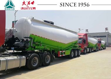 3 Axles Bulk Cement Tanker Trailer 60000 Kgs Max Payload With Polyurethane Painting