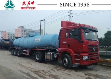 3 Axles Acid Tanker Trailer 21000 Liters Capacity V Shape Tanker For Less Residue