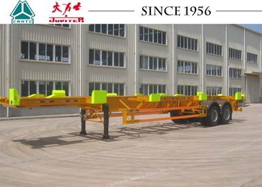 Heavy Duty 50 Tons Skeletal Container Trailer 12420*2480*1540 Dimension