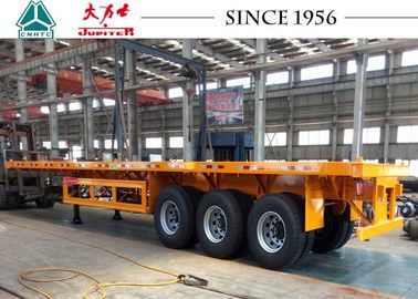 50 Tons 40FT Flatbed Trailer Heavy Duty With 3 Axles For West Africa