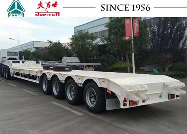 70 Tons 4 Axle Low Bed Trailer Lowboy Trailer To Carry Container And Equipment