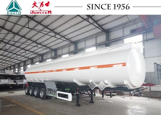 13T Q345B Carbon Steel Fuel Tanker Trailer With Spring Suspension