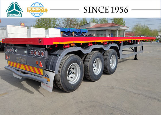Tri-Axle Flat Deck Trailer 3 Axle 40 Ft Flatbed Trailer Flatbed Semi Trailer
