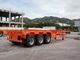 20ft 40ft Semi Skeletal Container Trailer 3 Axle Spring Suspension