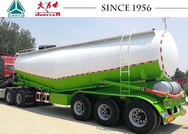 3 Axles Bulk Cement Tanker Trailer 60000 Kgs Max Payload With Polyurethane Painting