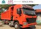 12 Wheeler Heavy Duty Dump Trailers , HOWO A7 Dump Truck With High Roof