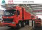 12 Wheeler Heavy Duty Dump Trailers , HOWO A7 Dump Truck With High Roof