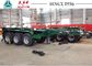 Heavy Duty 20 FT 3 Axle Skeletal Container Trailer With High Transport Efficiency