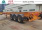 40/45 FT 3 Axle Skeletal Container Trailer Long Service Life With Spring Suspension