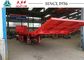 40FT 3 Axles Flatbed Trailer Impact Resistance With Side Wall For Wood Transport