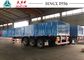 40 FT 3 Axles Flatbed Trailer 50 Tons With Wall For Bulk Cargo Transport