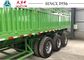 40FT 3 Axles Flatbed Trailer 40 Tons Payload Light Weight With High Wall