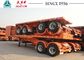 20FT/ 40FT Flatbed Container Trailers , Dropside Flatbed Tractor Trailer