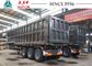 3 Axles Square Shape Heavy Duty Tipper Trailer 40 CBM With Spring Suspension