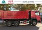6X4 10 Wheeler HOWO Dump Truck For Mining In Red Color , Free Maintenance