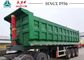 High Durability 40 CBM End Dump Trailer With 3 Axle For Copper Transportation