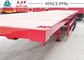 Durable 30 Tons Flatbed Container Trailer With Tri Axle , Flatbed Equipment Trailer