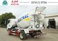 SINOTRUK HOWO 3CBM 4X2 Concrete Mixer Truck , White Cement Mixture Truck