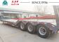 Heavy - Duty 50 Tons Low Bed Trailer With Spring Ramp For Mozambique