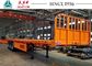 3 Axle Flatbed Trailer With Front Side Wall , Flatbed Car Trailer Long Life