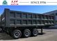 Blue Color 30CBM Heavy Duty Tipper Trailer To Transport Sand / Stone