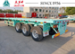 Carbon Steel 40ft 3 Axle Flatbed Trailer For Carrying Container